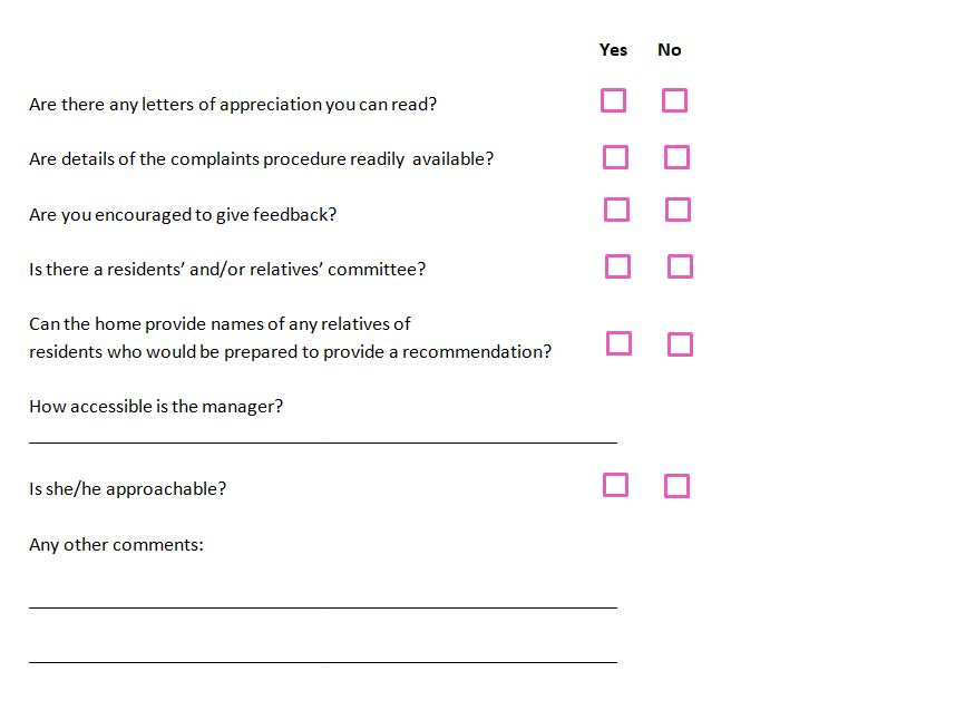 Complaints and feedbacks
